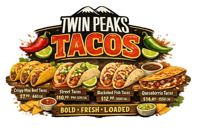 twin peaks tacos menu